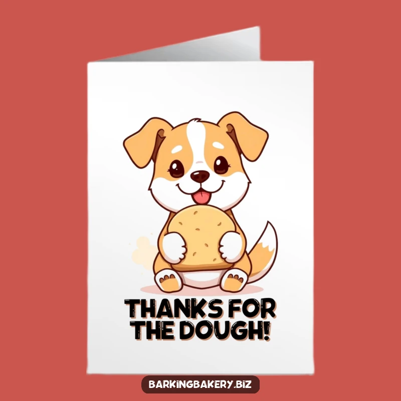 Free Printable Bread Thank You Card: Funny Dog Baker Gratitude Gift