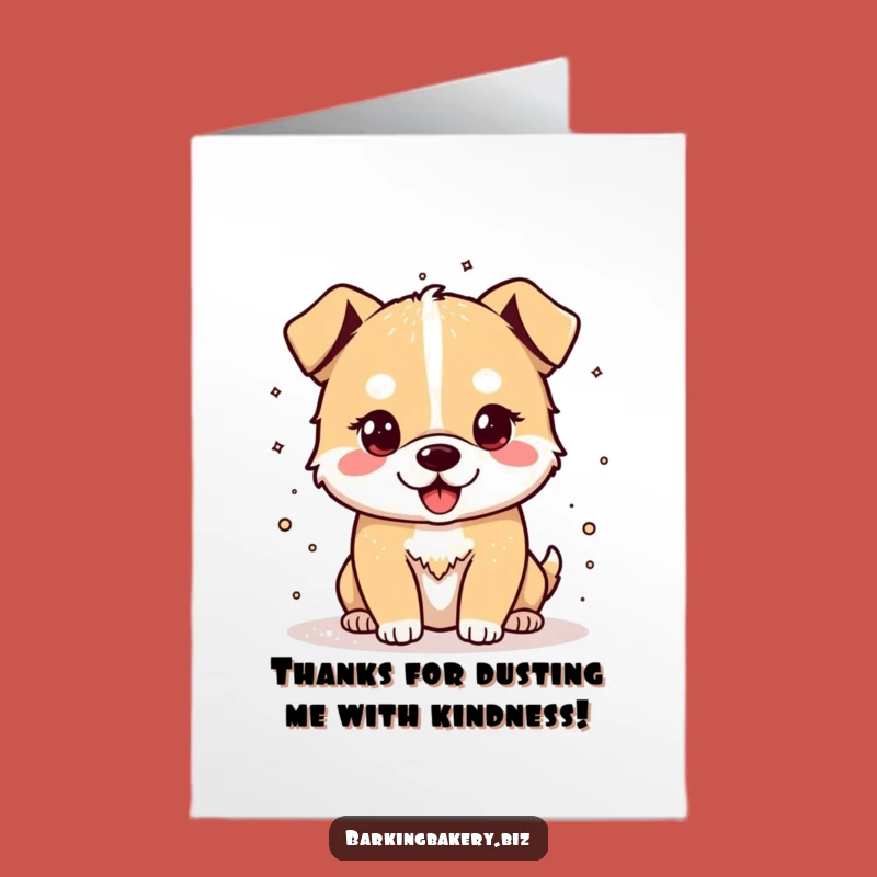 Free Printable Flour Thank You Card: Funny Dog Baking Gratitude Gift