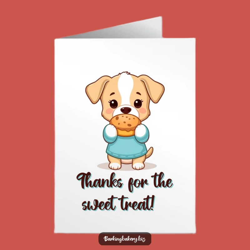 Free Printable Thank You Card: Dog's Baked Goodness, Humorous DIY Downloadable Gift