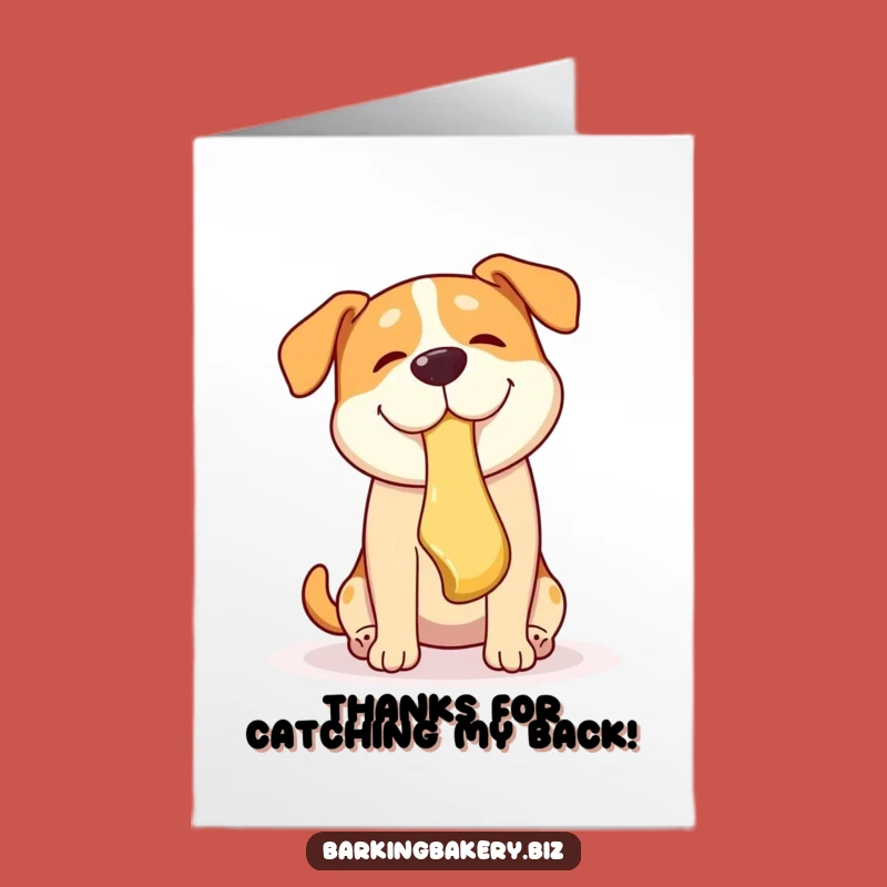Free Printable Thank You Card: Funny Dog Grabs Pastry - Heartfelt Downloadable Thanks