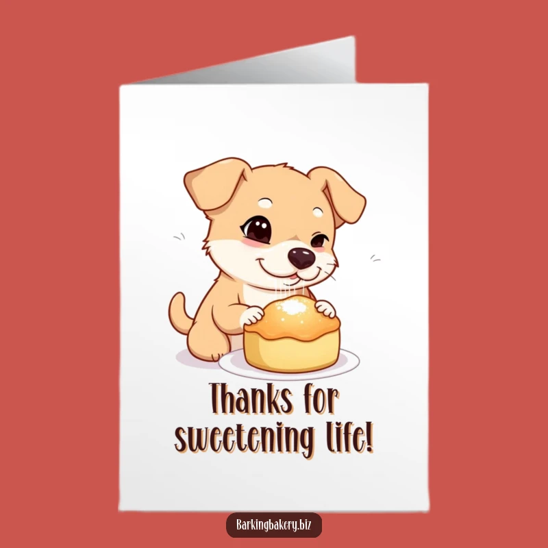 Free Printable Thank You Card: Winking Dog Sugar - Charming Downloadable Thanks