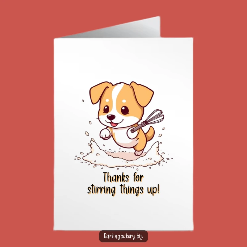 Thanks a Whisk Free Printable Thank You Card: Funny Dog, Gratitude Downloadable!
