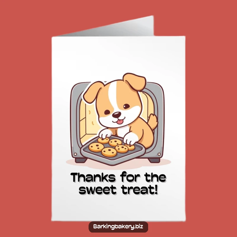 Whimsical Free Printable Thank You Card: Dog Baker, Heartfelt Downloadable Gratitude!