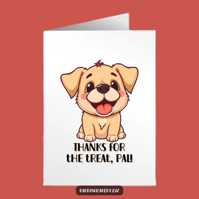 Free Printable Thank You Card: Drooling Dog Wants Treats Downloadable