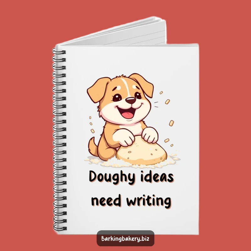 Funny Dog Baker Notebook: Flour Flying Pup Journal