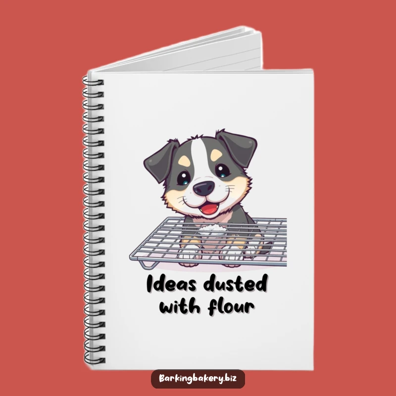 Funny Curious Dog Baker Notebook: Floury Pup's Sweet Discoveries, Perfect Funny Gift for Notes