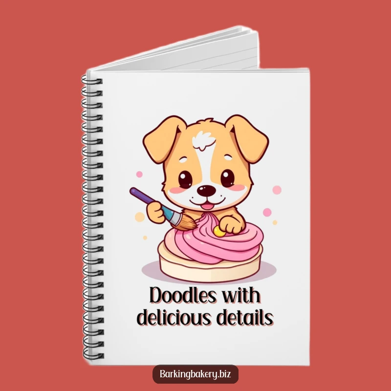 Funny Dog Baker Notebook: Pup Painting Frosting, Hilarious Journal