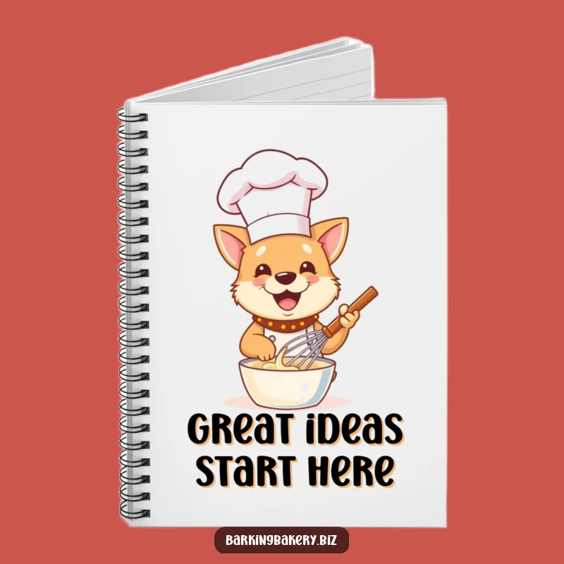 Funny Dog Chef Notebook: Journal Baking Ideas, Whisking Pup Diary, Gift for Cooks