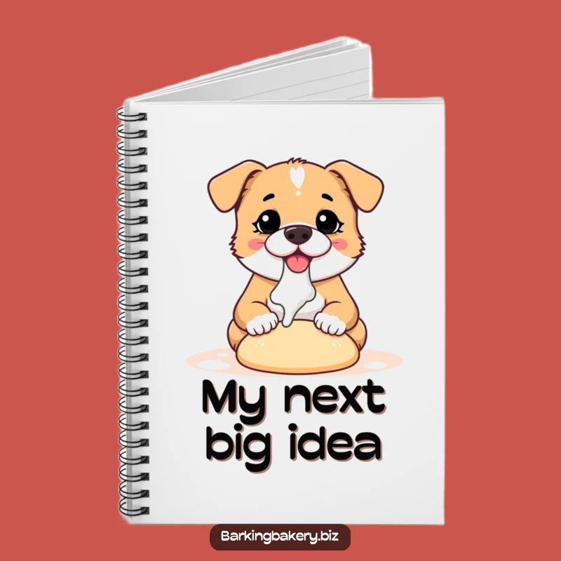 Funny Dog Kneading Dough Notebook: Jot Down Ideas with a Flour-Nose Pup - Gift for Writers