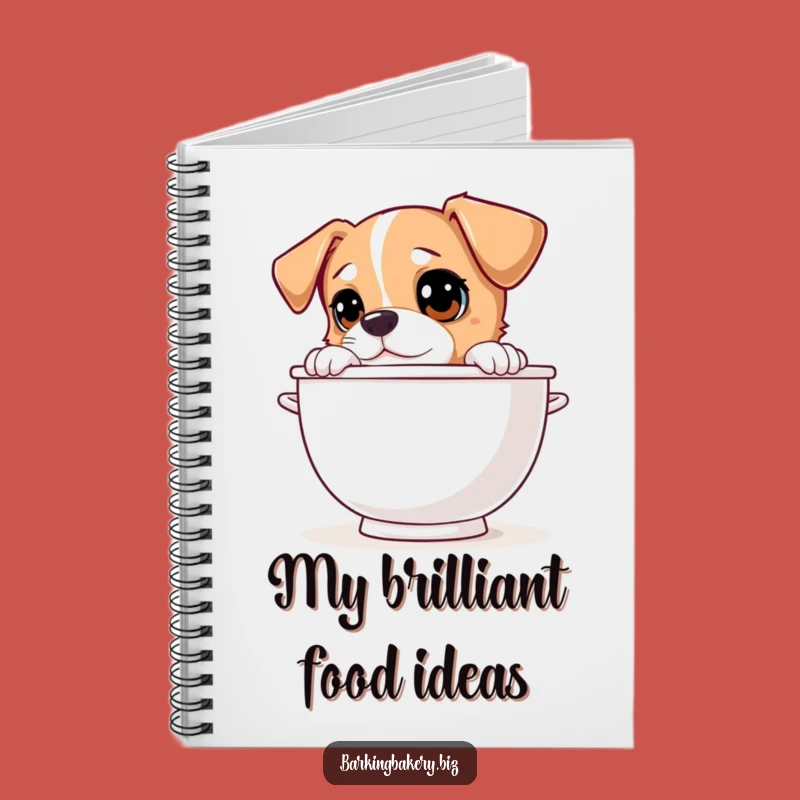 Funny Dog Mixing Bowl Notebook: Jot Down Your Curious Ideas