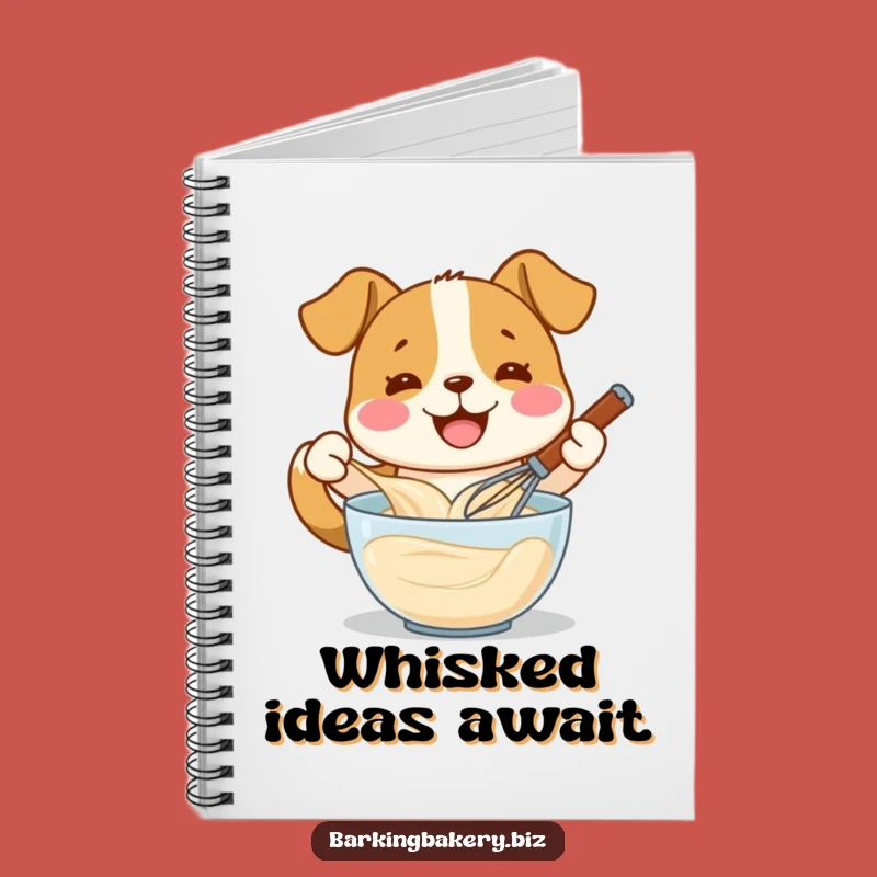 Funny Whisking Dog Notebook - Baking Ideas, Ideal Funny Gift for Writers