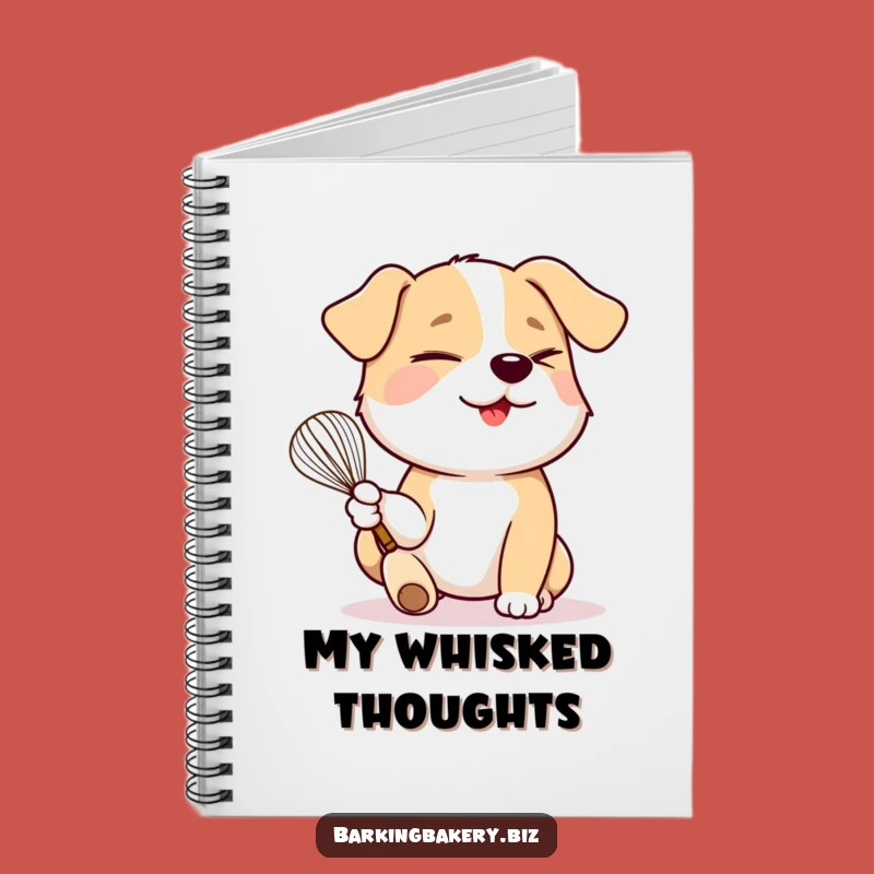 Funny Winking Whisk Dog Notebook: Playful Baking Journal