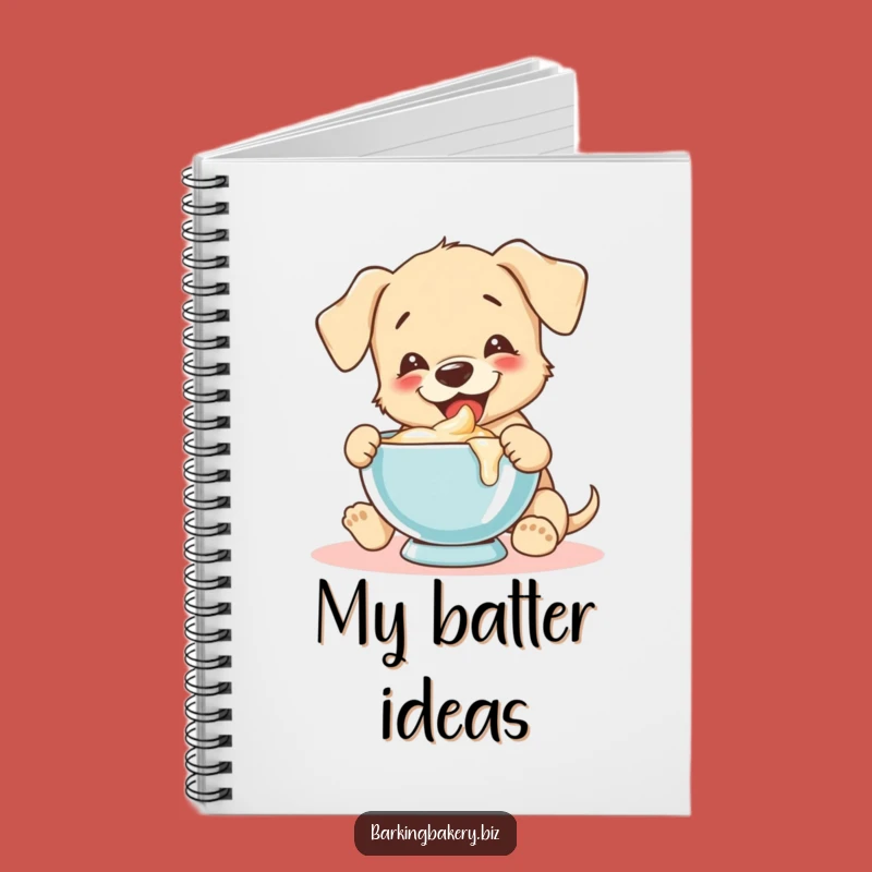 Funny Batter Tasting Puppy Notebook: Joyful Baking Journal