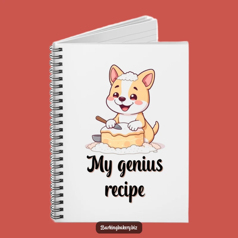 Funny Flour Dog Notebook - Hilarious Baking Journal Gift for Dog Lovers