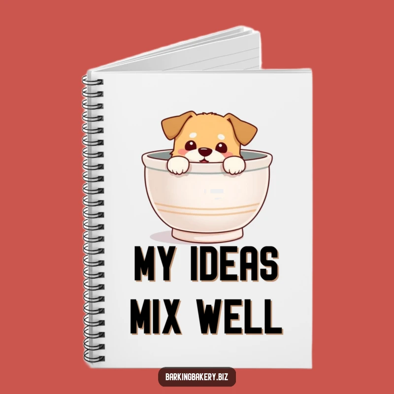 Funny Mixing Bowl Dog Notebook: Journal Your Ideas with a Delighted Pup, Ideal Funny Gift