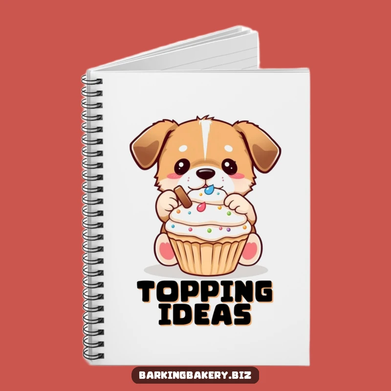 Funny Dog Decorator Notebook: Cupcake Ideas Journal, Baking Notes, Gift