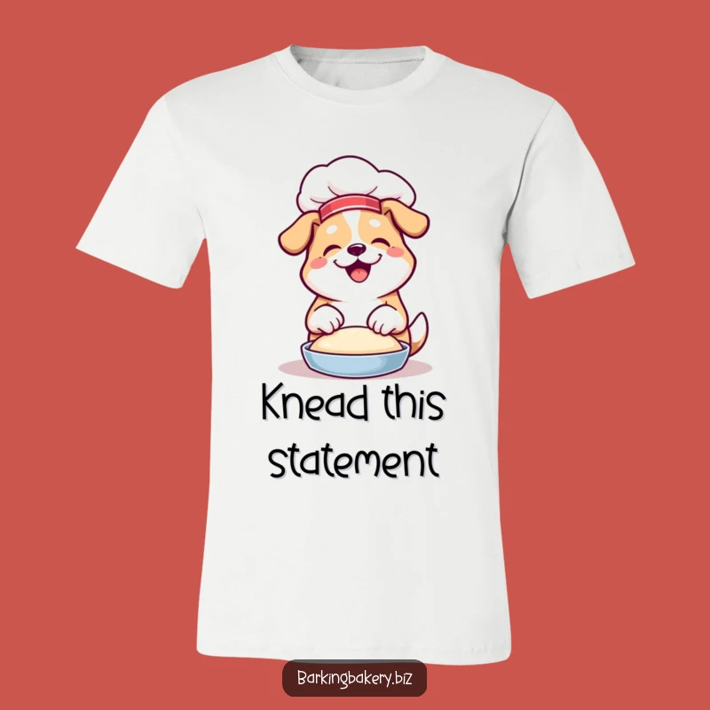 Funny Chef Dog Dough Kneading T-Shirt - Hilarious Baker Pup Tee Gift