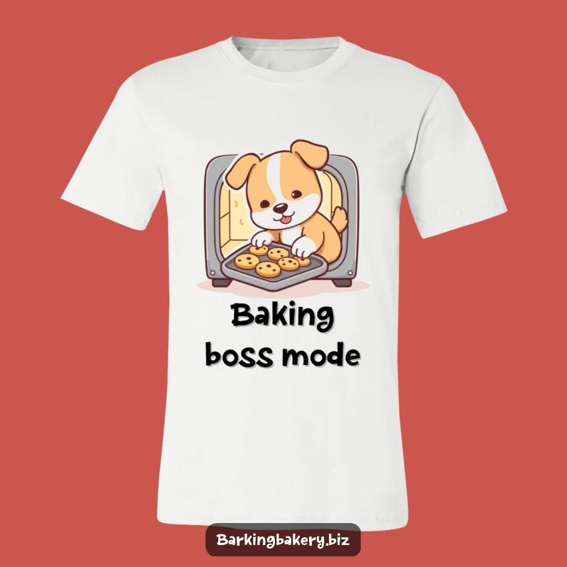 Funny Dog Baker T-Shirt: Cute Pup Chef Sliding Cookies, Hilarious Gift Tee