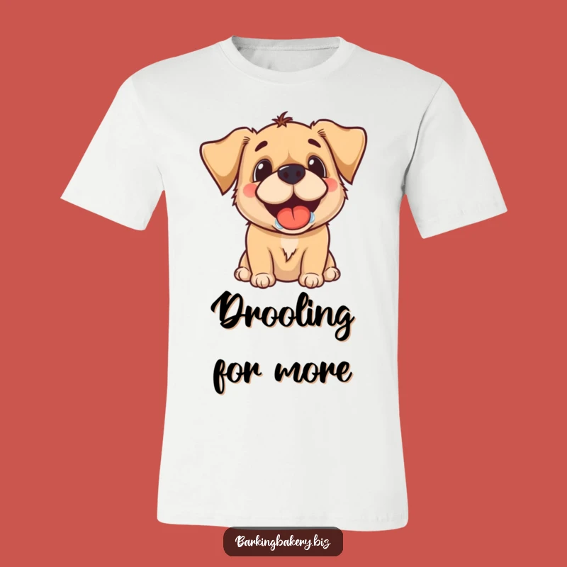 Funny Dog Treat Tee - Drooling Grin Canine Excitement, Perfect Gift!