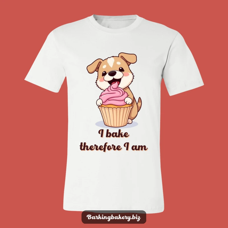 Funny Dog Frosting Cupcake T-Shirt - Hilarious Baker Dog Tee Gift!