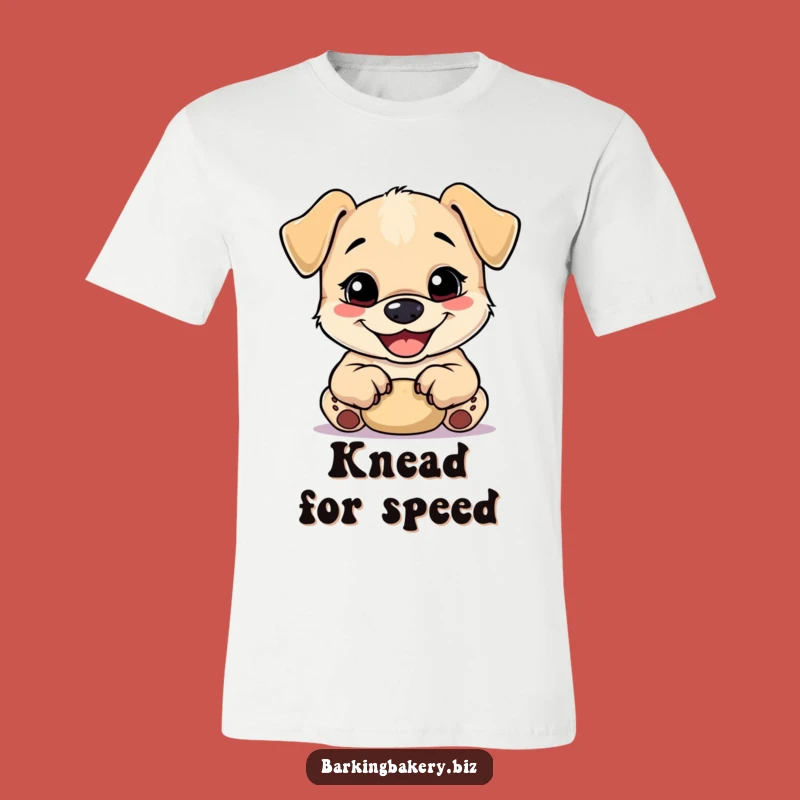 Funny Dough Kneading Pup T-Shirt: Happy Baker Tee for Dog Lovers
