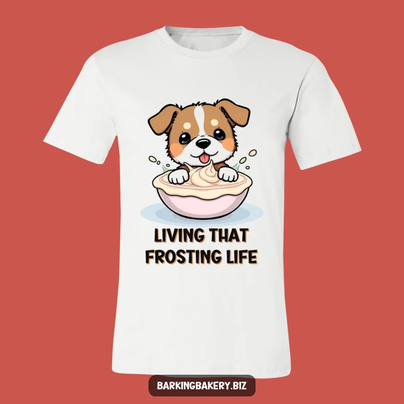 Funny Dog Frosting Splash T-Shirt - Hilarious Pet Lover Apparel Gift
