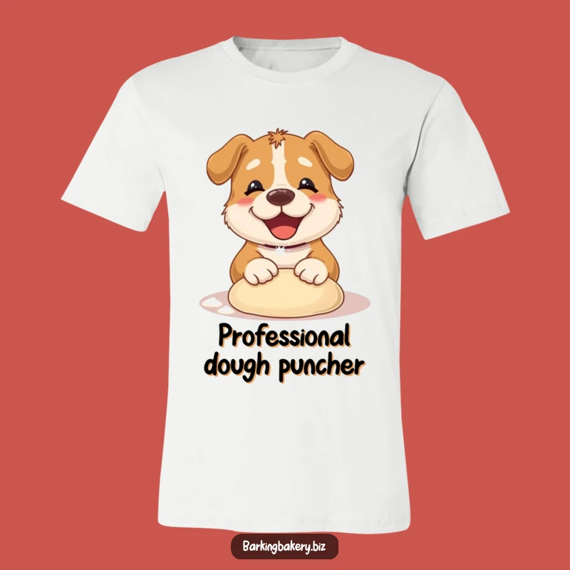 Funny Dog Kneading Dough T-Shirt: Cute Baker Pup Tee - A Hilarious Dog Lover Gift