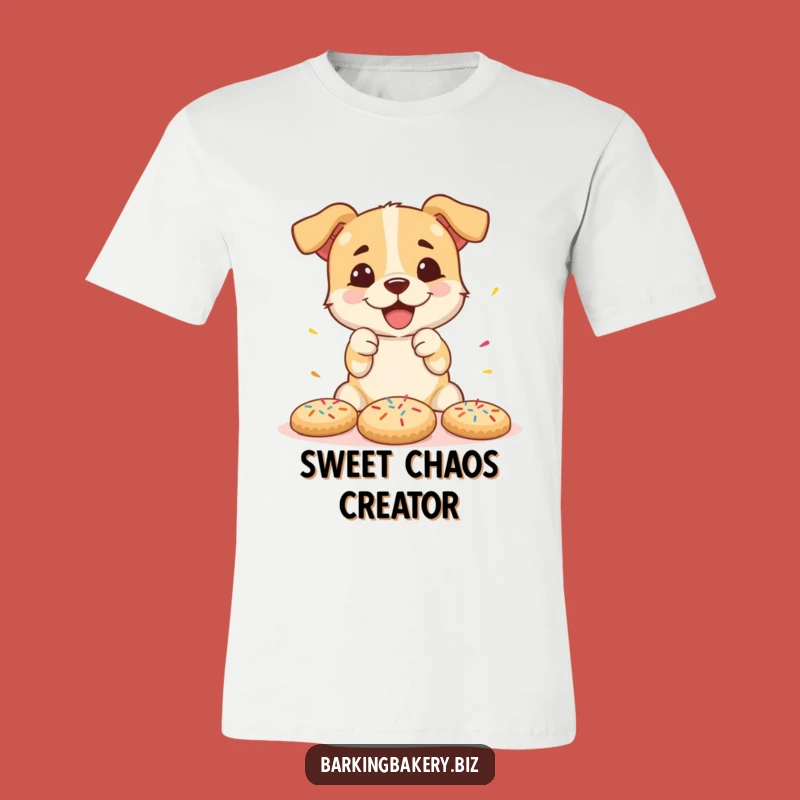 Funny Cookie Decorating Dog T-Shirt: Sprinkle Pup Joyful Tee