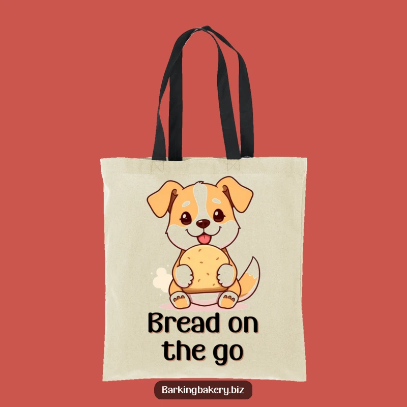 Funny Bread Baker Dog Tote Bag: Proud Pup Loaf Carrier