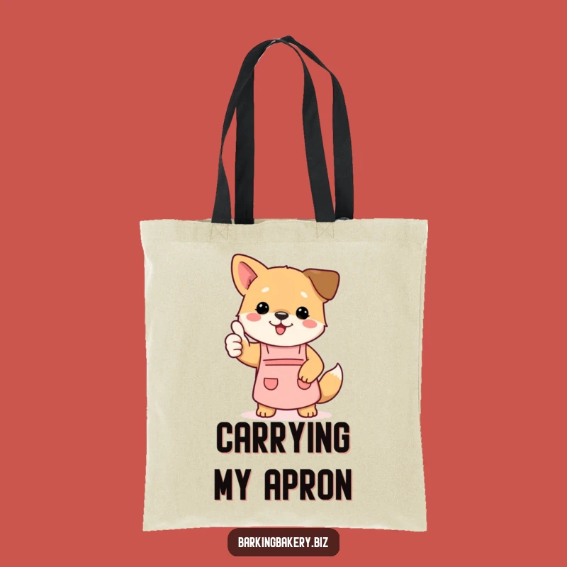 Funny Dog Tote Bag - Thumbs Up Chef Pup's Kitchen Haul