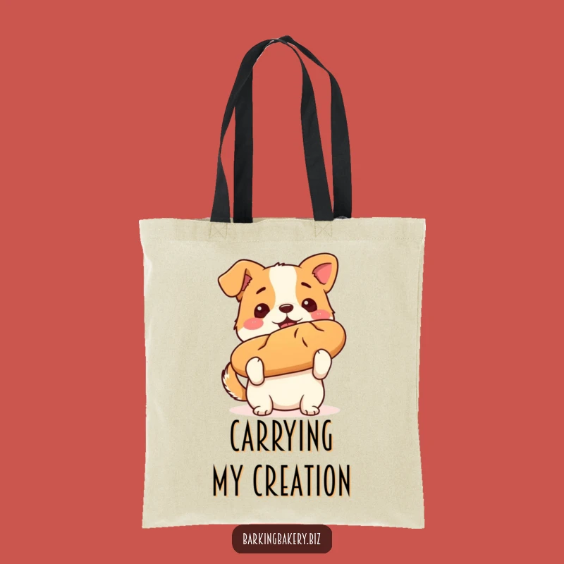 Funny Dog Tote Bag - Champion Baker Pup's Bread Victory Carryall