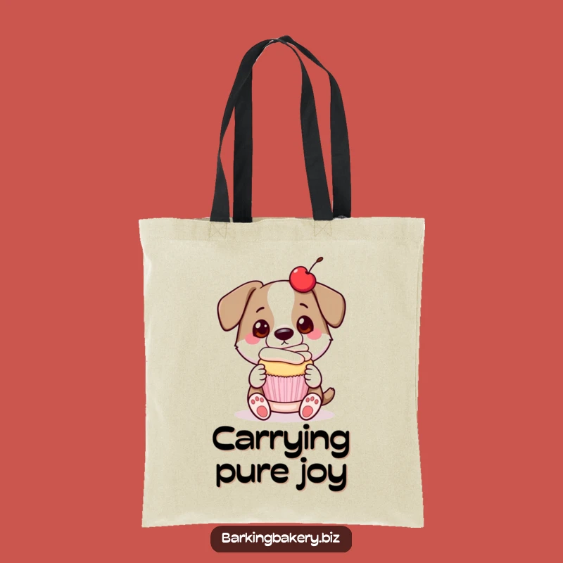 Funny Dog Cupcake Presenter Tote Bag: Carry Your Treats with Baking Pride