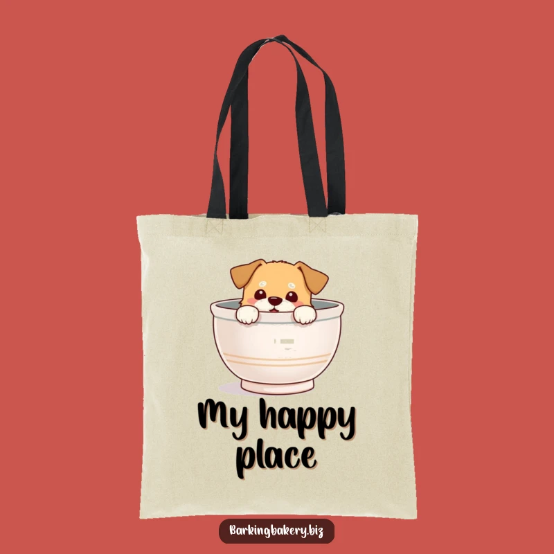 Funny Mixing Bowl Dog Tote Bag: Carry Fun with a Delightful Pup, Practical Funny Gift