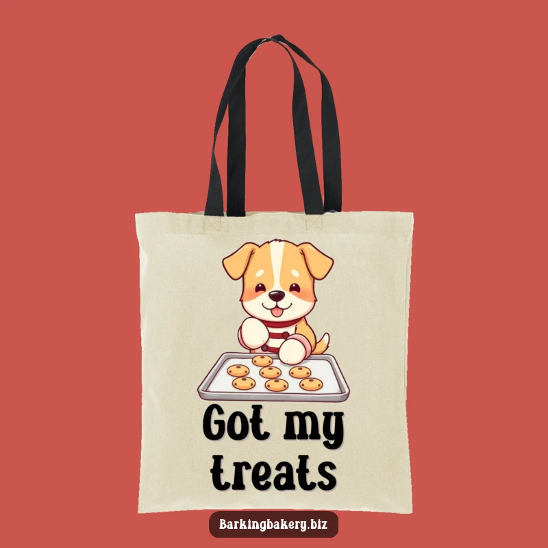 Funny Dog Cookie Baker Tote Bag: Oven Mitt Pup - Perfect Grocer & Gift Bag