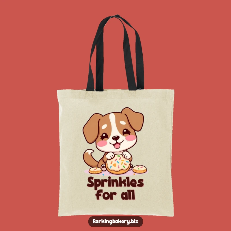 Funny Sprinkle Decorating Dog Tote Bag - Joyful Pup Accessory Gift